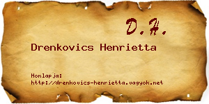 Drenkovics Henrietta névjegykártya